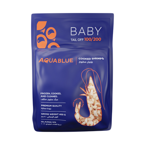 Aquablue, Cooked Shrimps, Baby Tail Off (100/200)