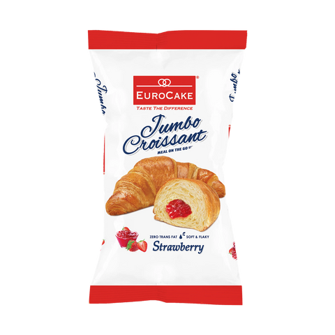 Eurocake, Jumbo Croissant Strawberry (Full Pack)