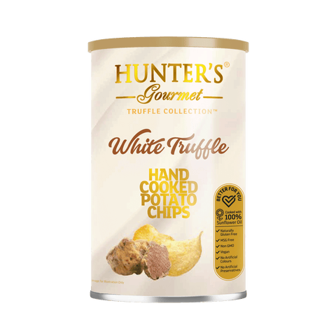Hunter’s Gourmet, Hand Cooked Potato Chips – White Truffle Canister