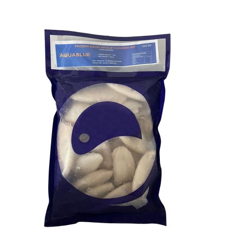 Aquablue, Baby Calamars, Whole Cleaned, IQF