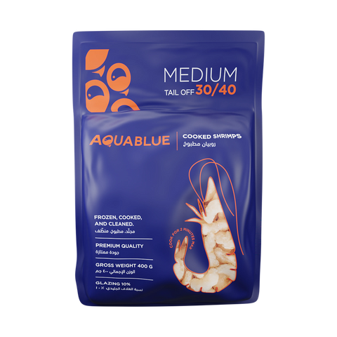 Aquablue, Cooked Shrimps, Medium Tail