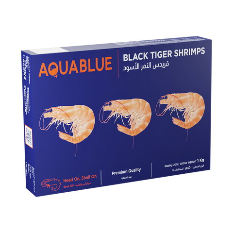 Aquablue, Black Tiger Heads On Shell On Shrimps