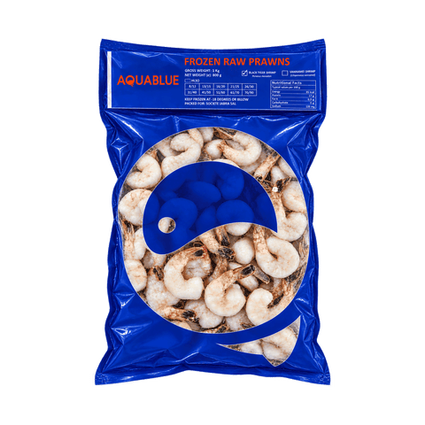 Aquablue, Vannamaei Shrimps, Peeled Deveined Tail On - PDTO (1 KG)