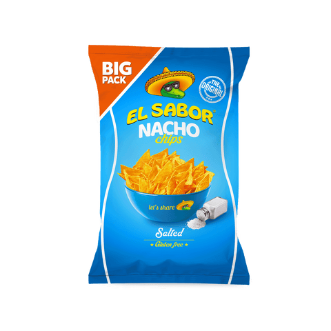 El Sabor, Nacho Chips, Salted Blue, Big Pack (180 G)