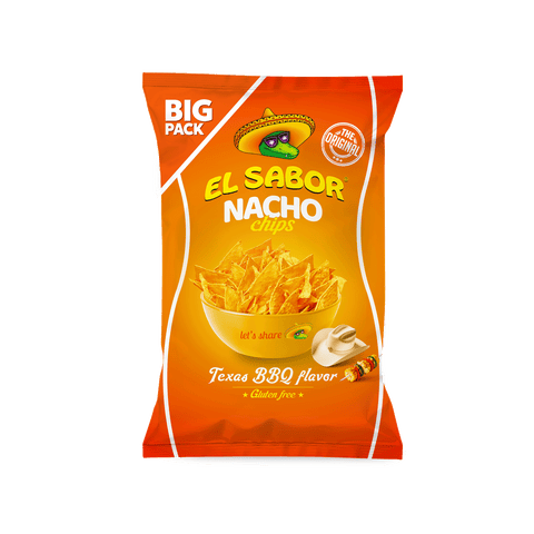 El Sabor, Nacho Chips, BBQ, Big Pack (180 G)