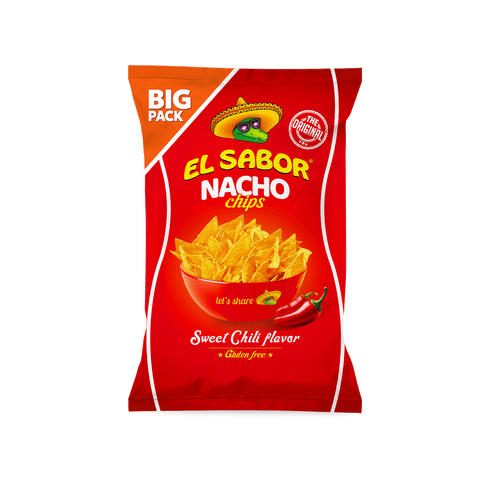 El Sabor, Nacho Chips, Chili, Big Pack (180 G)