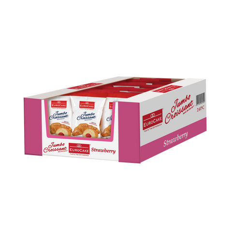 Eurocake, Jumbo Croissant Strawberry (Full Pack)