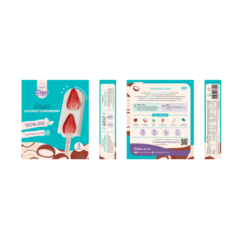 House of Pops, Royal Collection, Coconut Strawberry Multipack (3x80 mL)