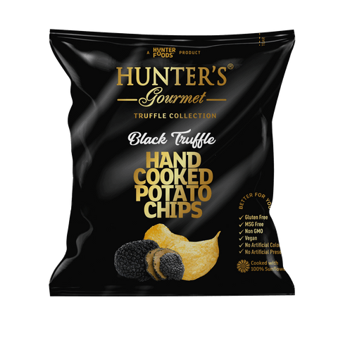 Hunter’s Gourmet, Hand Cooked Potato Chips – Black Truffle Pouch