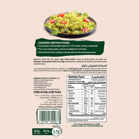 Befit, Salute, Keto Spinach Pasta