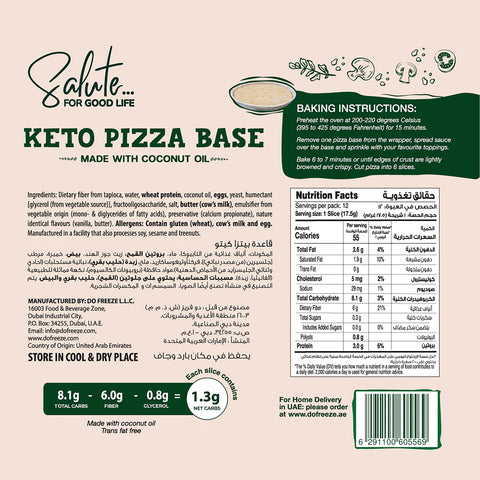 Befit, Salute, Keto Pizza Base